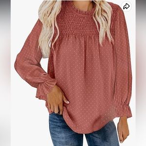Sheer Long Sleeve Blouse from Amazon